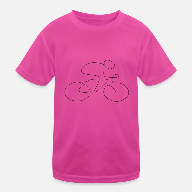 Bicycle one line Kids Functional T-Shirt