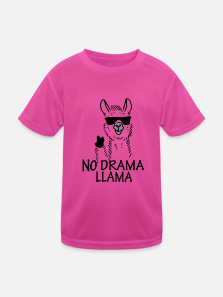 NO DRAMA LAMA - Kinder Funktions-T-Shirt - hot Pink