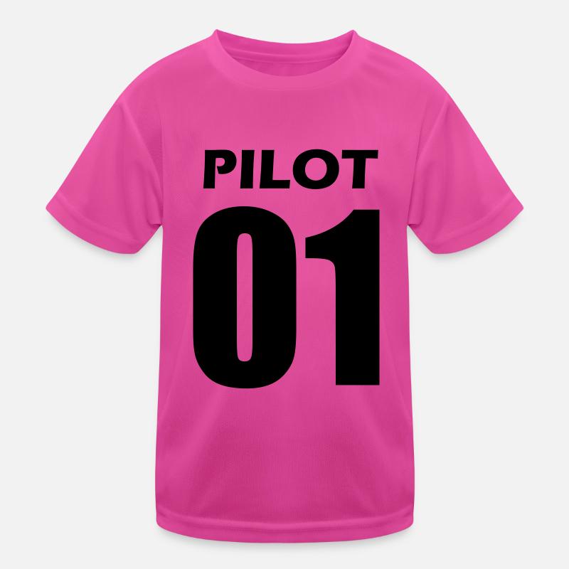 Pilot Partnerlook Geschenk Kinder Funktions-T-Shirt