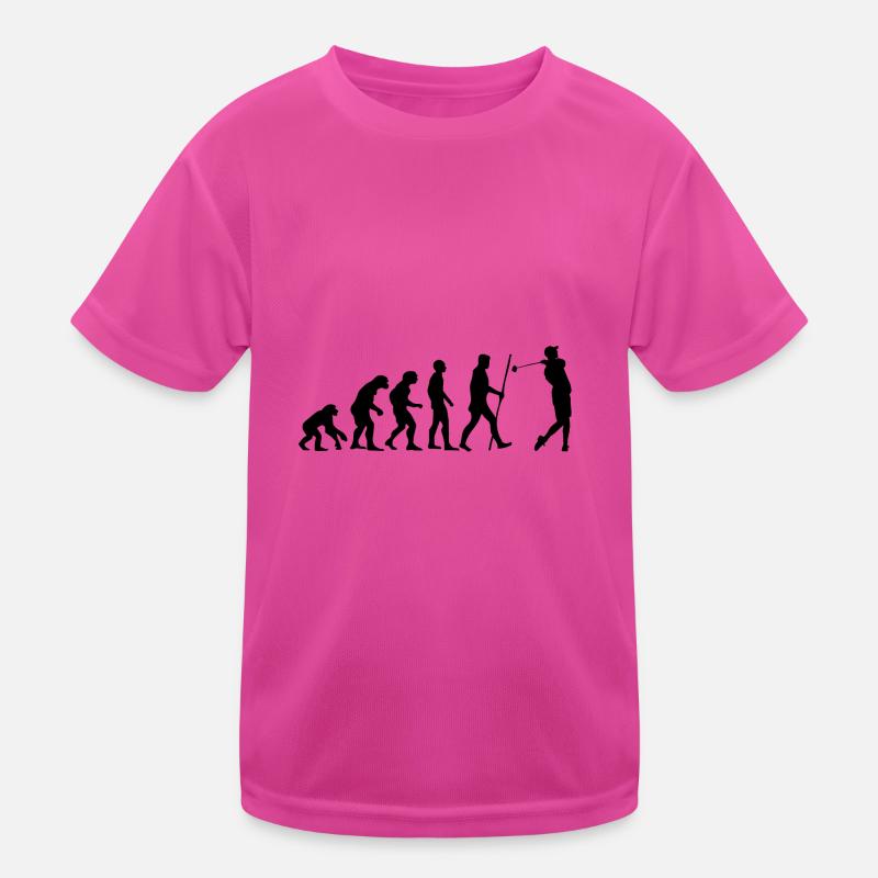 Evolution Golf als Geschenk Kinder Funktions-T-Shirt