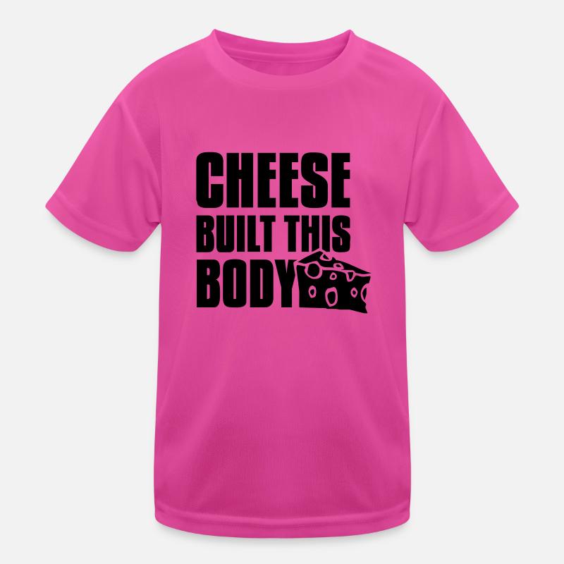 cheese built this body Kinder Funktions-T-Shirt