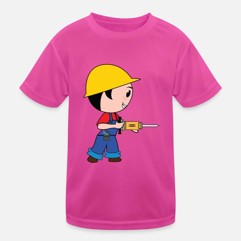 construction worker construction worker road construction tierfb Kids Functional T-Shirt
