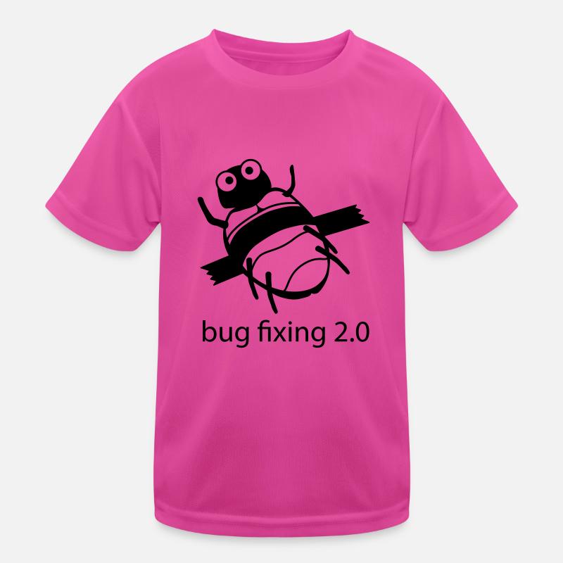 bug fixing einfarbig Kinder Funktions-T-Shirt