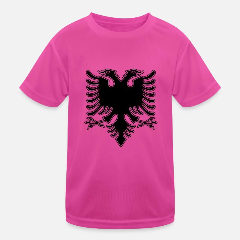 Double Headed Eagle_V2 - T-shirt sport Enfant - rose néon