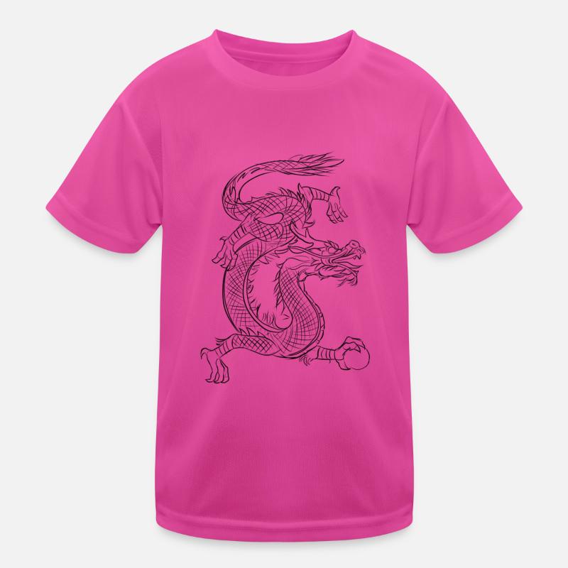 Schwarzer Drache der Unterwelt - Geschenk Kinder Funktions-T-Shirt