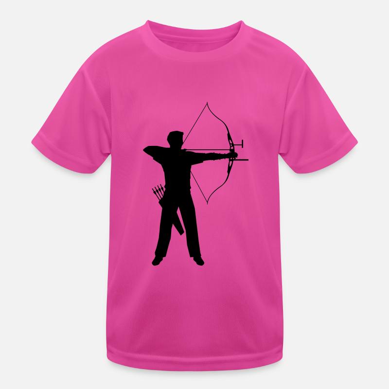 Bogenschießen-Bogen und Pfeile Kinder Funktions-T-Shirt