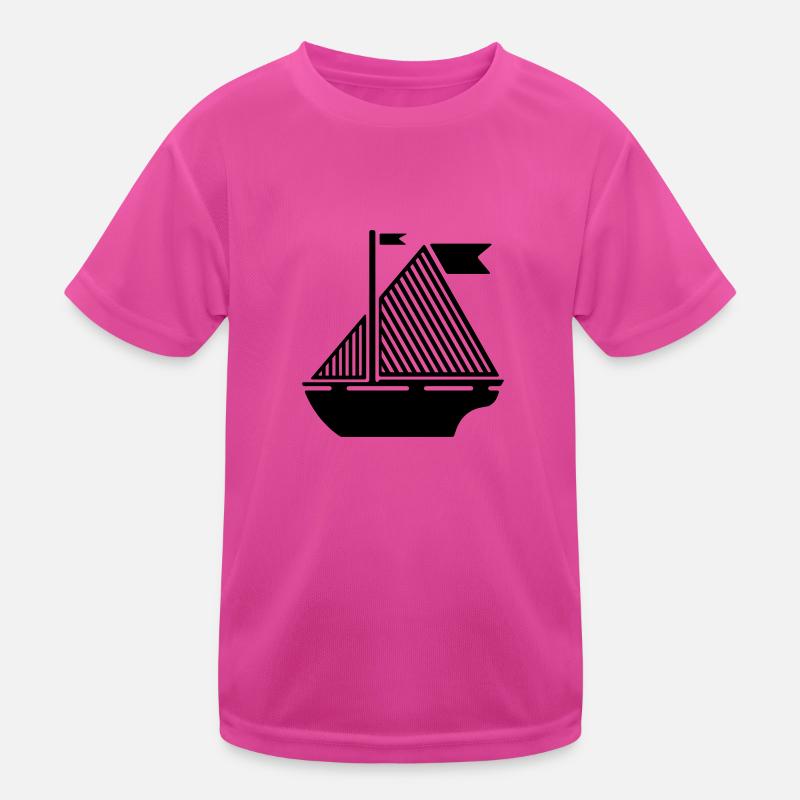 Boot Illustration Kinder Funktions-T-Shirt