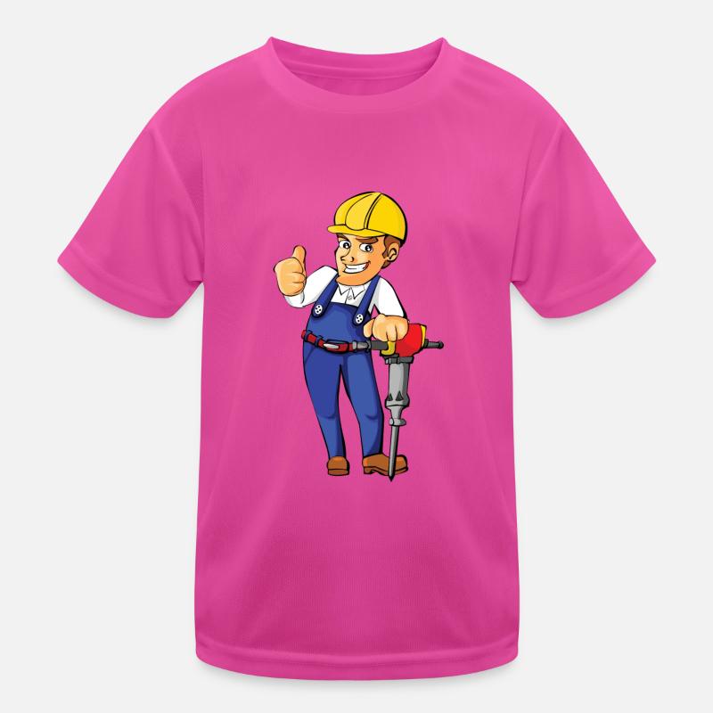 construction worker construction worker road construction2 Kids Functional T-Shirt