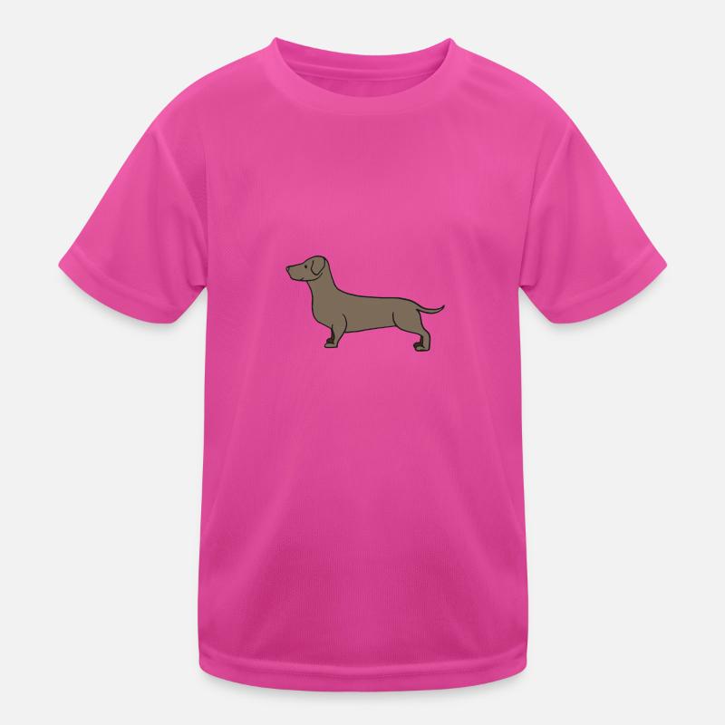doux teckel brun , Affiche , Idée cadeau T-shirt sport Enfant