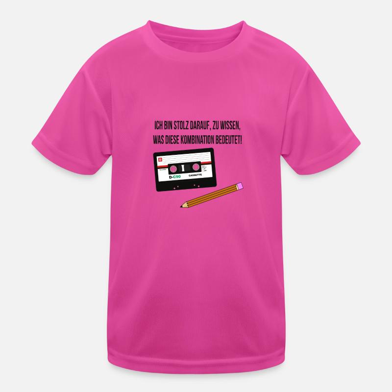 Kassette und Stift - Kindheits-Lifehack Kinder Funktions-T-Shirt
