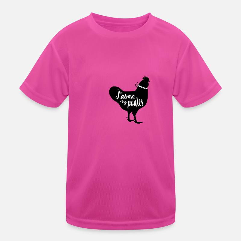 J'aime les poules T-shirt sport Enfant