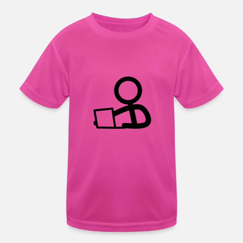 Stickman on notebook Kids Functional T-Shirt