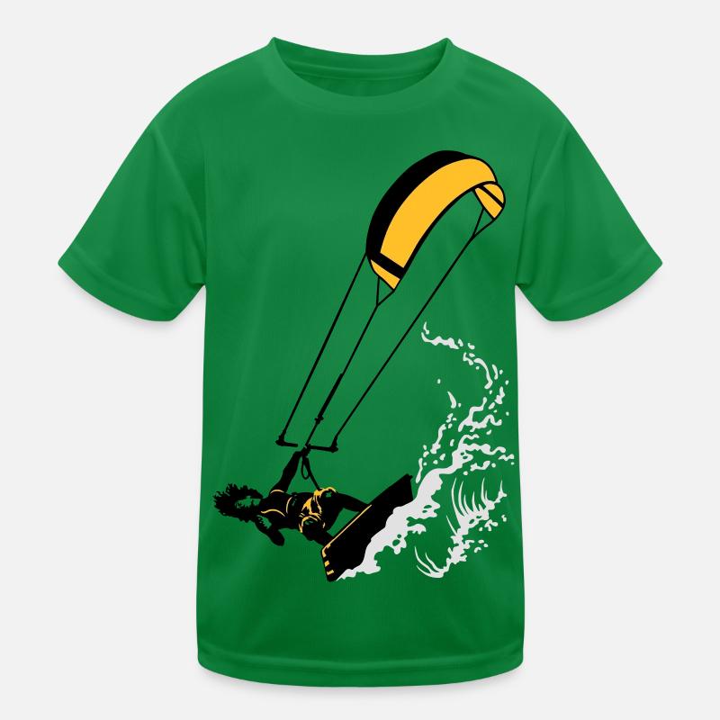 Kitesurfing and wave flex Kids Functional T-Shirt