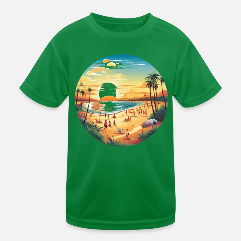 Coucher de soleil de la plage du cercle tropical T-shirt sport Enfant