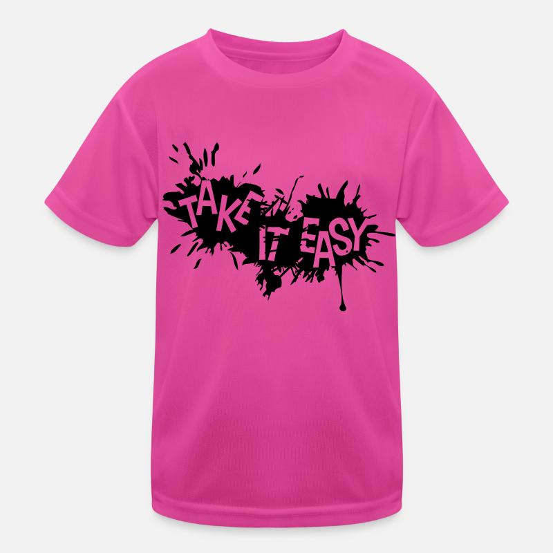 paint drops graffiti blob splash take it log Kids Functional T-Shirt