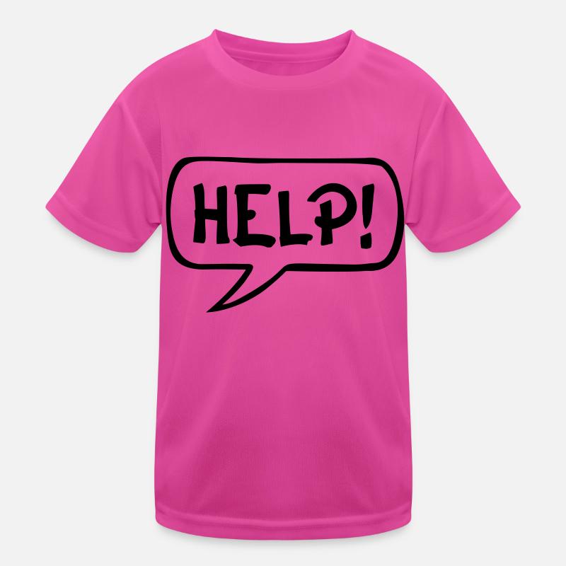 Comic Speech Bubble HELP Kids Functional T-Shirt