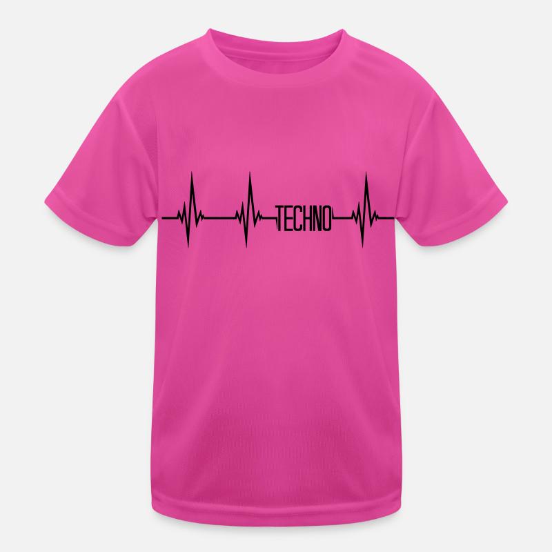 Herzschlag Puls Techno Kinder Funktions-T-Shirt