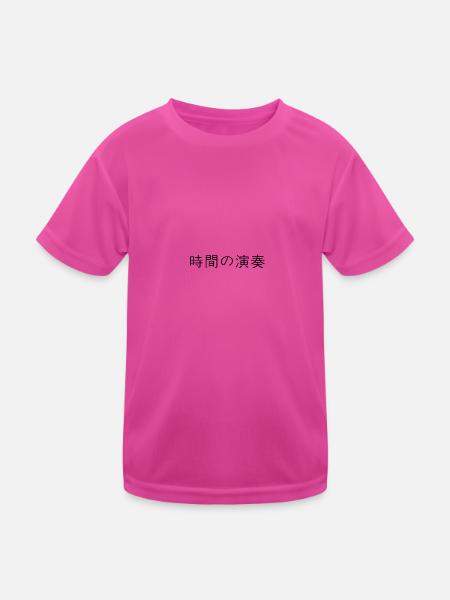 Japanese - Kids Functional T-Shirt - neon pink - Front