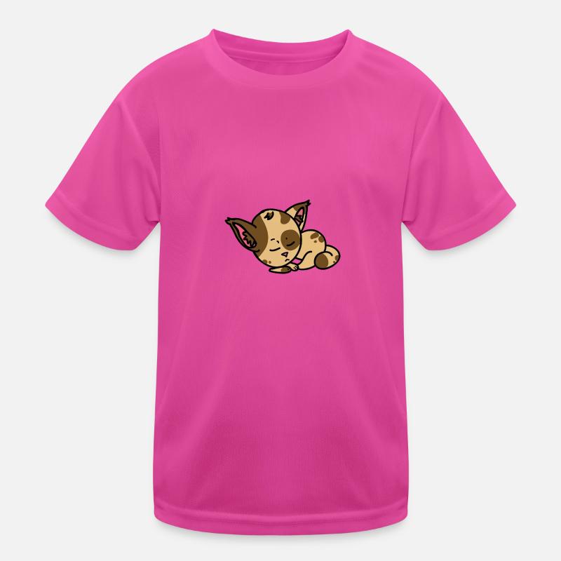 Schlafende Katze Comic Figur - Geschenkidee Kinder Funktions-T-Shirt