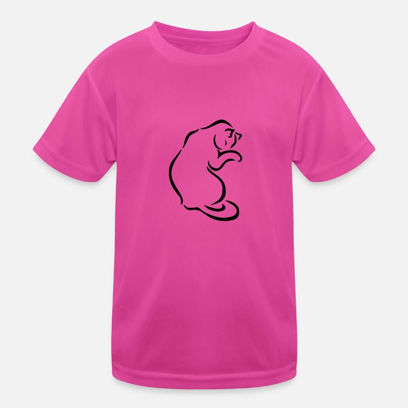 cat silhouette Kids Functional T-Shirt