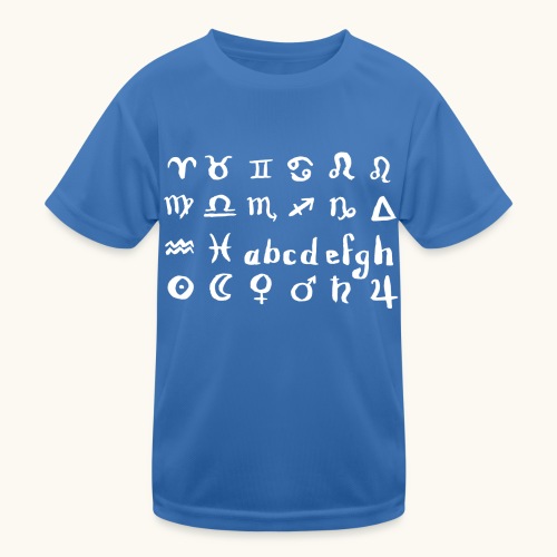 Śmieszne symbole Liczby Prezent Znak zodiaku Biały - Funkcjonalna koszulka dziecięca