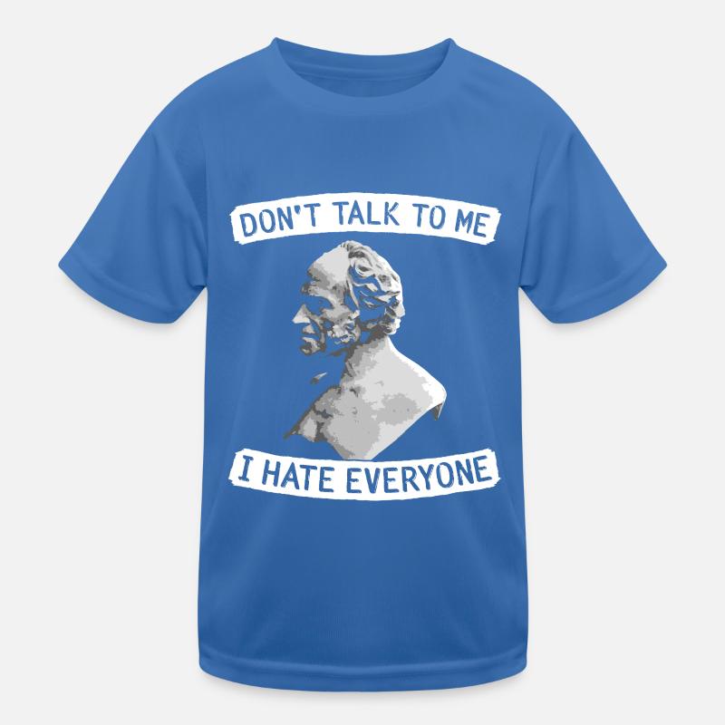 Philosophy Arthur Schopenhauer I hate e - Kids Functional T-Shirt - royal blue