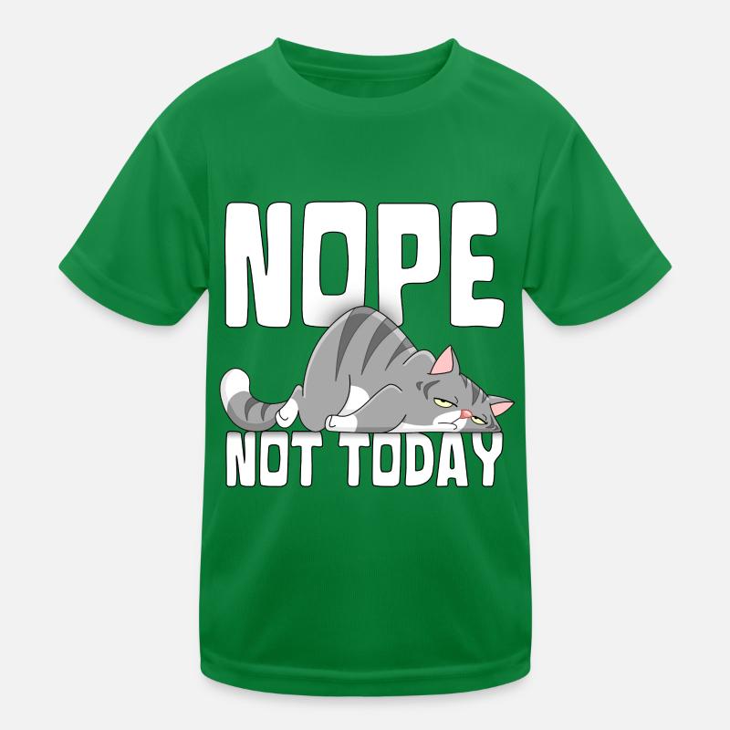 Nope Not Today chat de dessin animé T-shirt sport Enfant