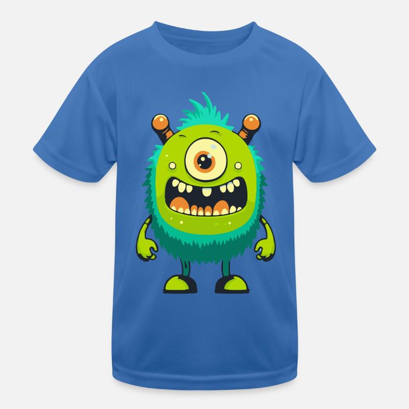 Monster Crash - Monstre cyclope vert effronté T-shirt sport Enfant
