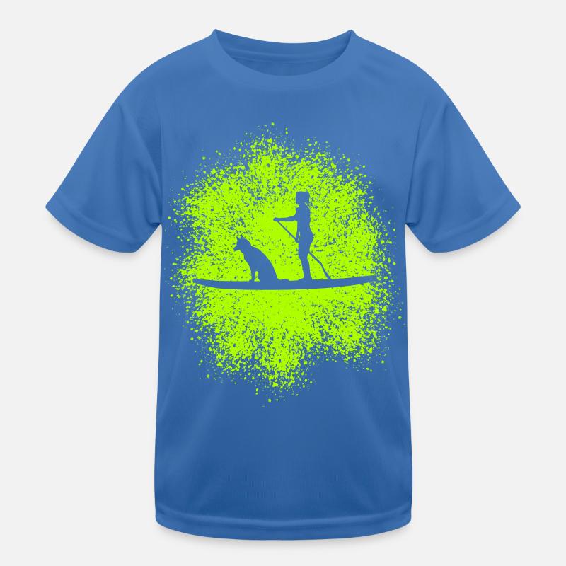 Stand Up Paddling with Dog Kids Functional T-Shirt