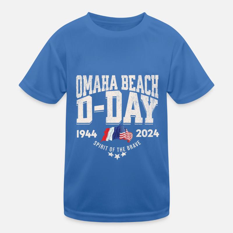 D Day Omaha Beach 2024 Kids Functional T-Shirt
