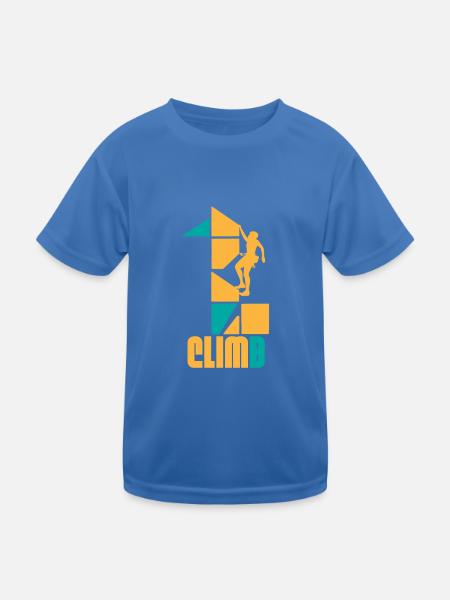 Climb-Logo - Kinder Funktions-T-Shirt - Königsblau