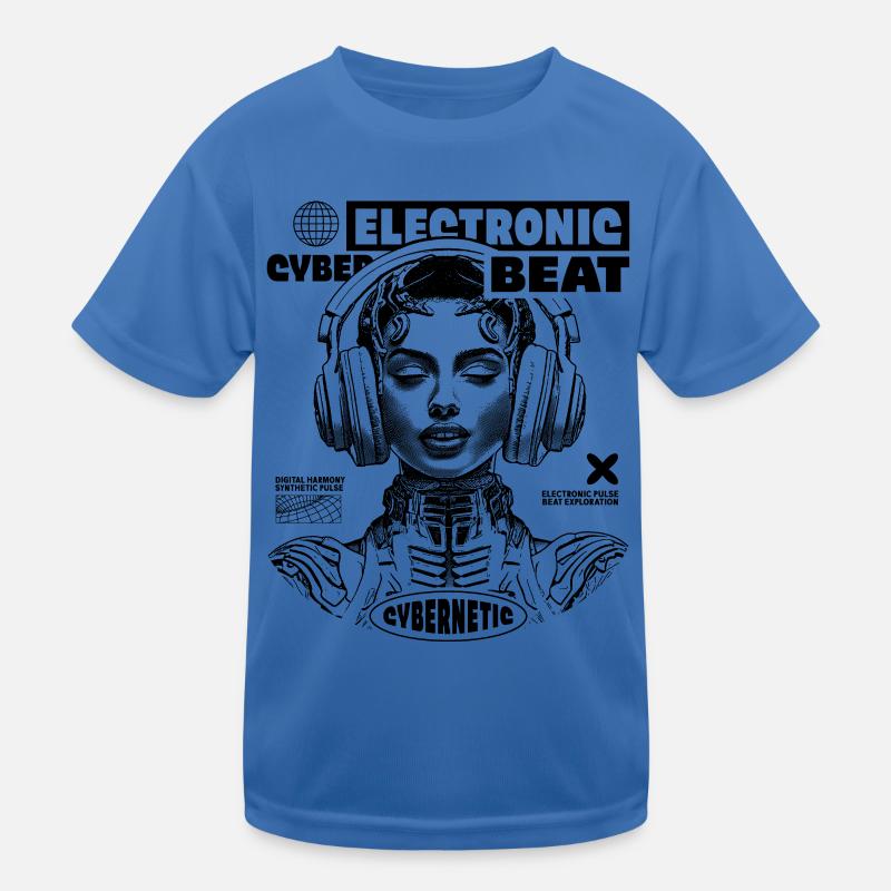 Hypnotic Techno T-Shirt: Space Princess Design Kids Functional T-Shirt