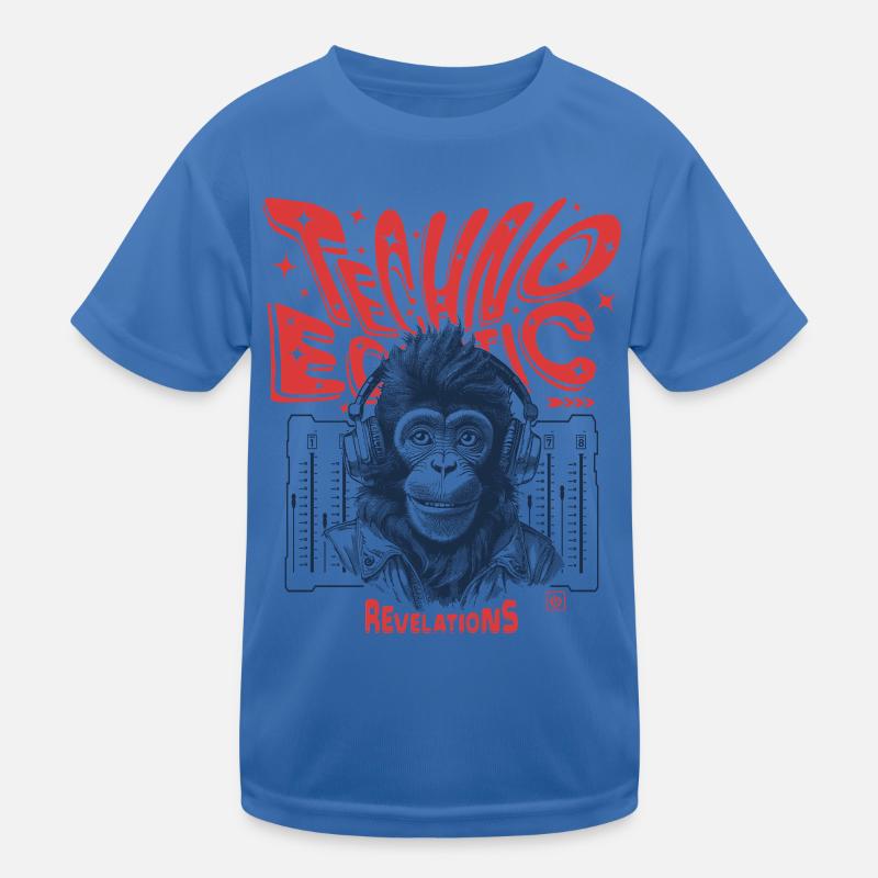 Revelations-Shirt: Affe, Techno und Ecstatic Beats Kinder Funktions-T-Shirt