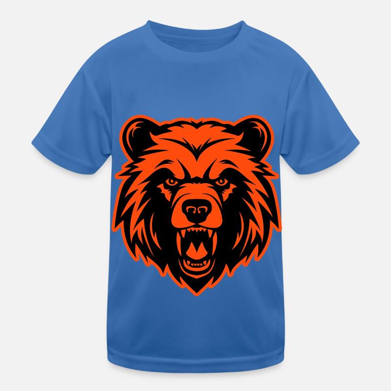 Bär Kopf Kinder Funktions-T-Shirt