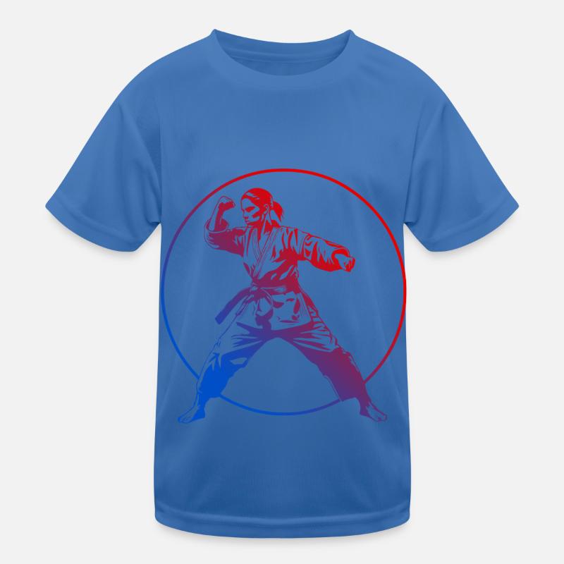 Karaté Silhouette Coloré T-shirt sport Enfant