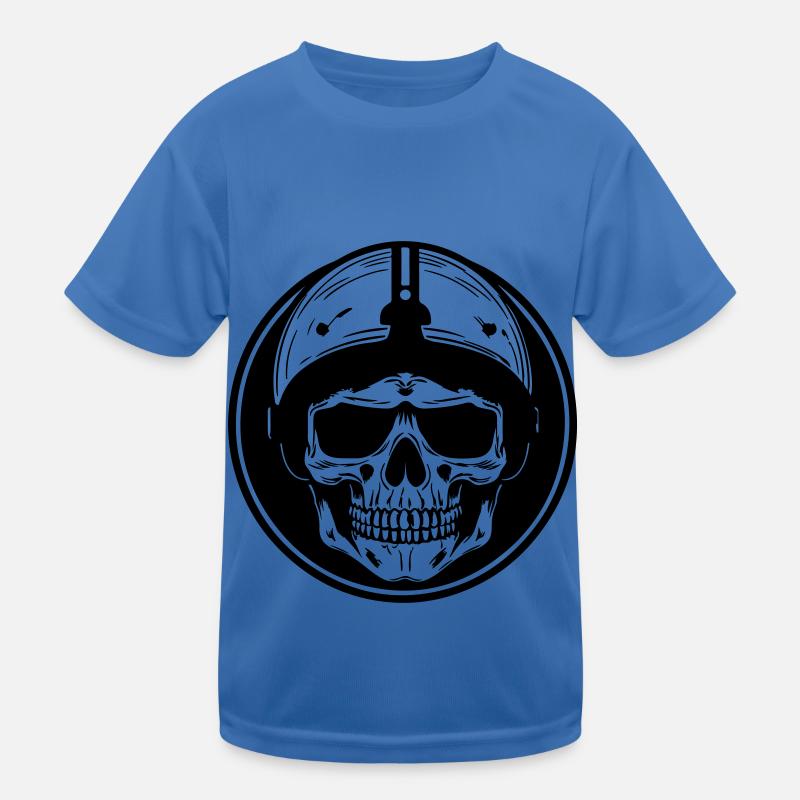 Biker Skull Kids Functional T-Shirt