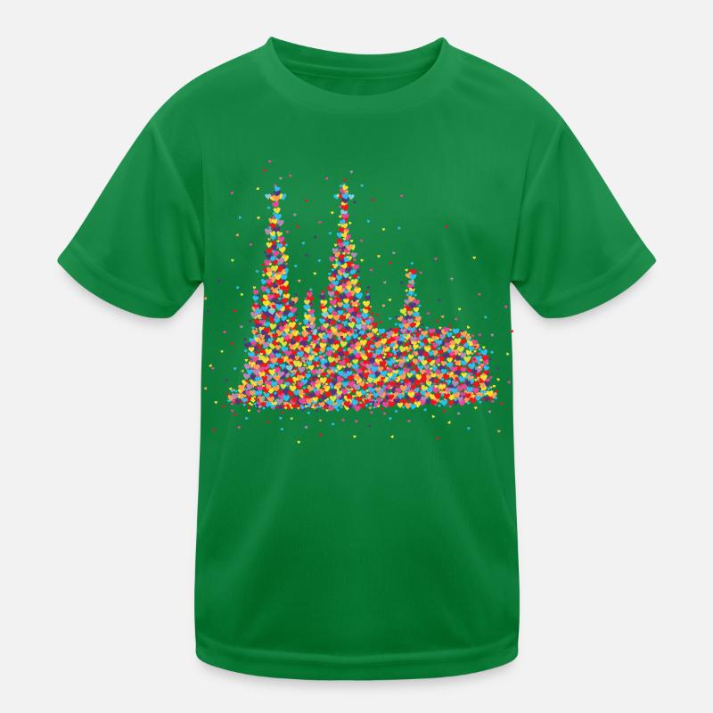 Köln Kölner Dom Karneval Konfetti Kinder Funktions-T-Shirt