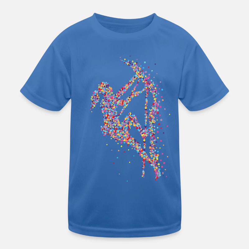 Klettern Bouldern Kletterer Kletterwand Kinder Funktions-T-Shirt