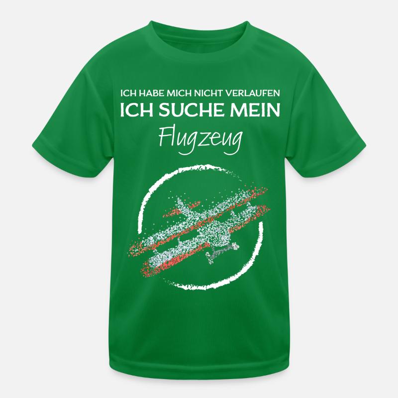 Modellflug Modellflugzeug Doppeldecker Kinder Funktions-T-Shirt