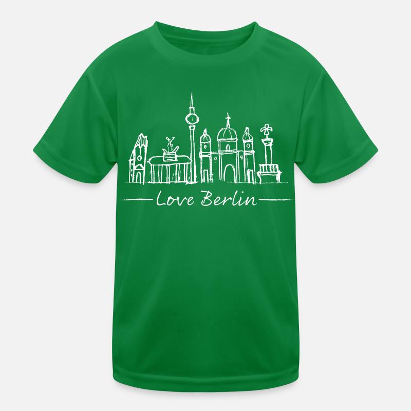Berlin Skyline Silhouette Städtetrip Deutschland. Kinder Funktions-T-Shirt