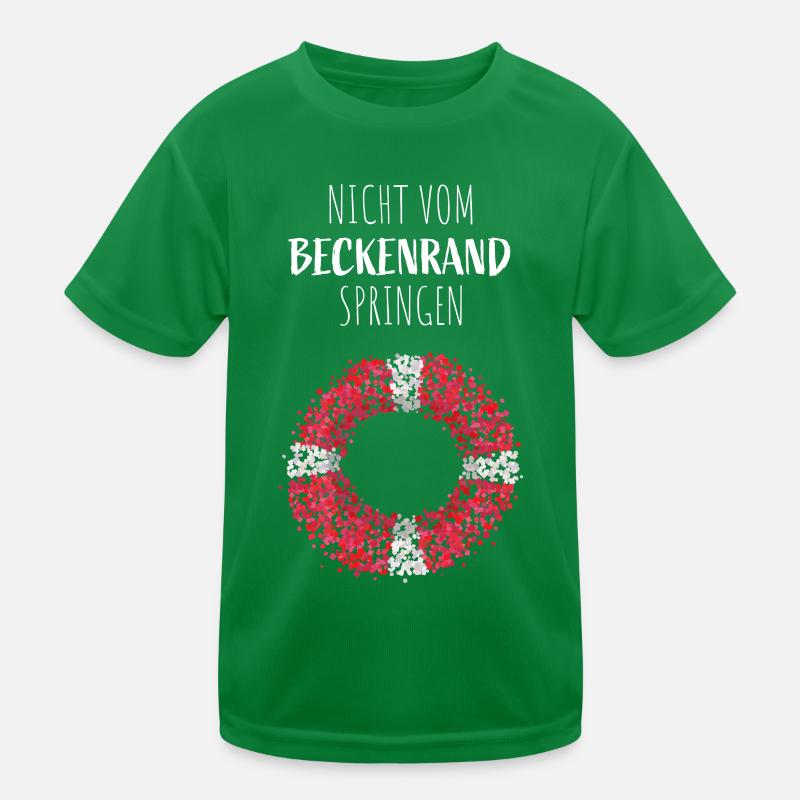 Nicht vom Beckenrand springen Schwimmbad Kinder Funktions-T-Shirt