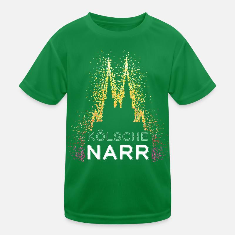 Kölsche Narr Kölner Dom Karneval Kölsch Fasching Kinder Funktions-T-Shirt