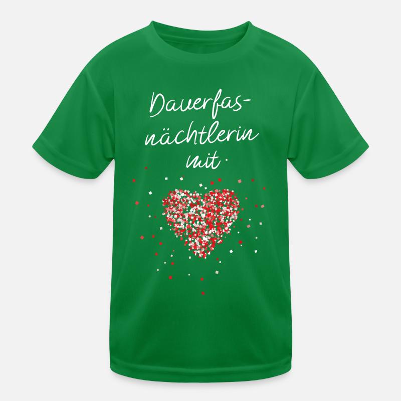 Köln Rot Weiss Närrin Fasching Karneval Konfetti Kinder Funktions-T-Shirt