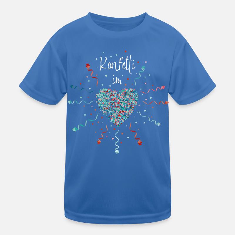Konfetti im Herzen Karneval Fasching Konfetti Kinder Funktions-T-Shirt