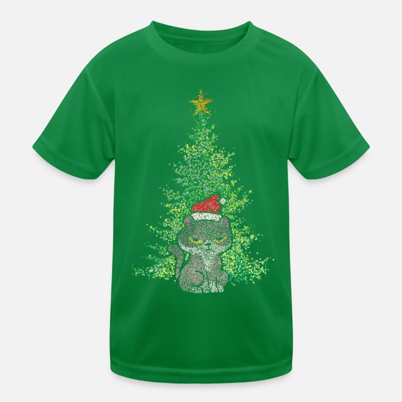 Chat Chats de Noël Grouch Arbre de Noël T-shirt sport Enfant