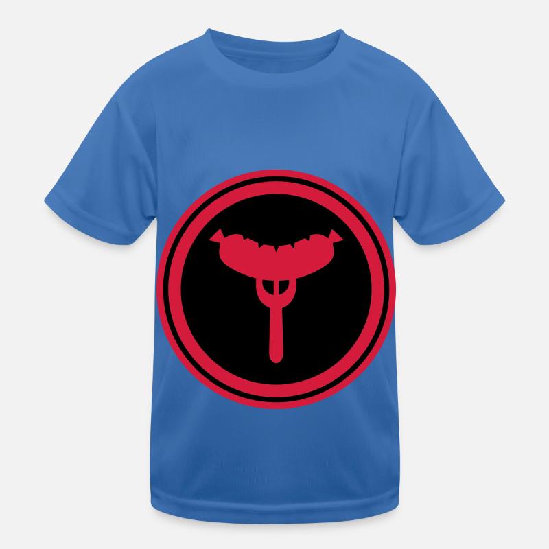 Wurst Gabel - Kinder Funktions-T-Shirt - Königsblau