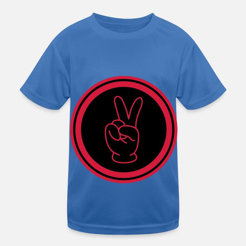 Bande dessinée Peace Hand T-shirt sport Enfant