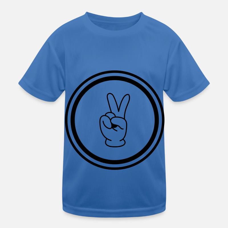 Bande dessinée Peace Hand T-shirt sport Enfant