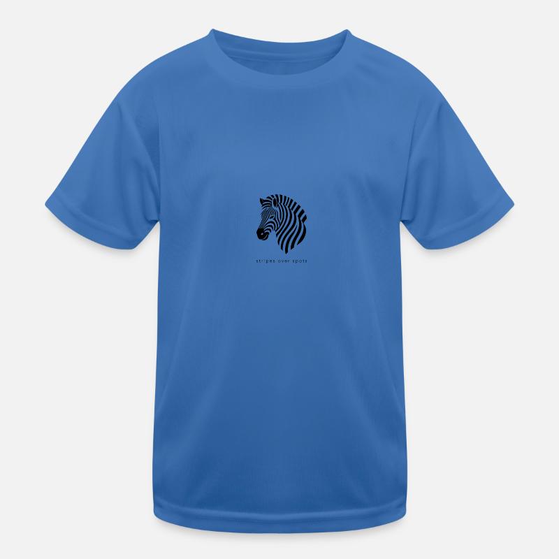 Rayures zébrées sur des taches drôle d’imprimé noir T-shirt sport Enfant