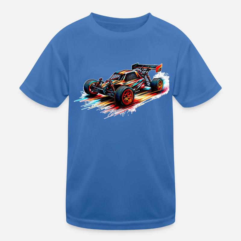 RC-Buggy - Farbsplash Kinder Funktions-T-Shirt